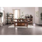 Furniture of America Rainier Rustic 75-inch Walnut Counter Height Table