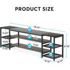 78 Inches TV Stand Entertainment Center Stand, TV Console Table
