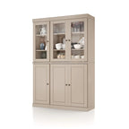 Palace Imports 100% Solid Wood China Pantry with Glass or Solid Wood Doors and 2-Drawers - 48.5 x 71.5