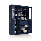 Palace Imports 100% Solid Wood China Pantry with Glass or Solid Wood Doors and 2-Drawers - 48.5 x 71.5