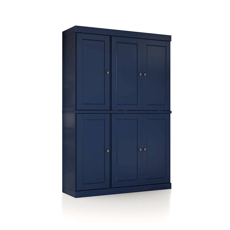 Palace Imports 100% Solid Wood China Pantry with Glass or Solid Wood Doors and 2-Drawers - 48.5 x 71.5