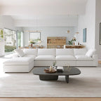 L Shape Couches for Living Room, Modern Modular Convertible Sectional Sofa Couch with Removable Cushion Covers