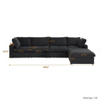 L Shape Couches for Living Room, Modern Modular Convertible Sectional Sofa Couch with Removable Cushion Covers