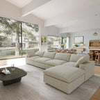 L Shape Couches for Living Room, Modern Modular Convertible Sectional Sofa Couch with Removable Cushion Covers