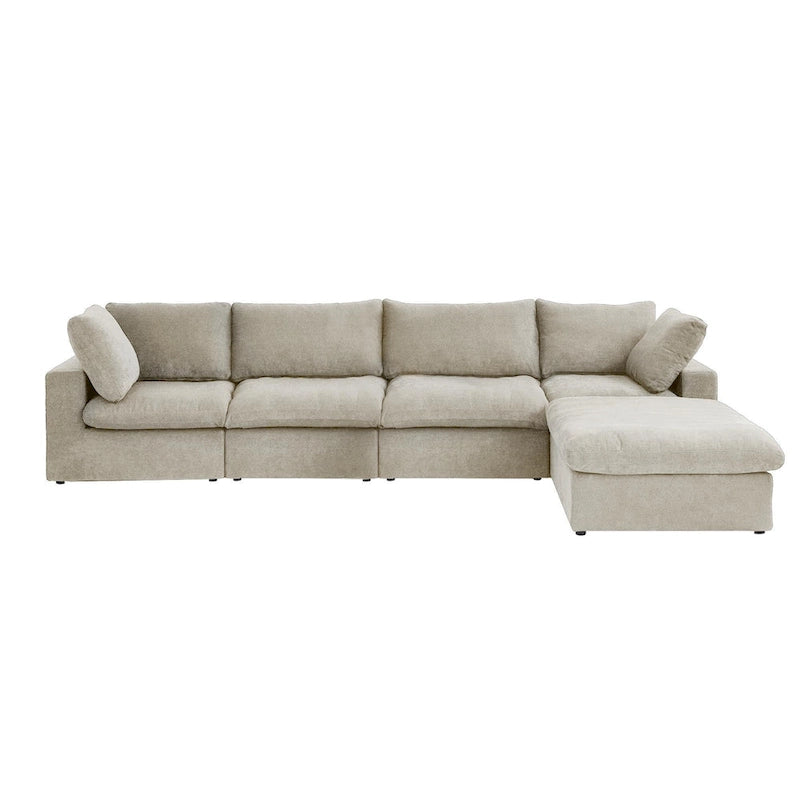 L Shape Couches for Living Room, Modern Modular Convertible Sectional Sofa Couch with Removable Cushion Covers