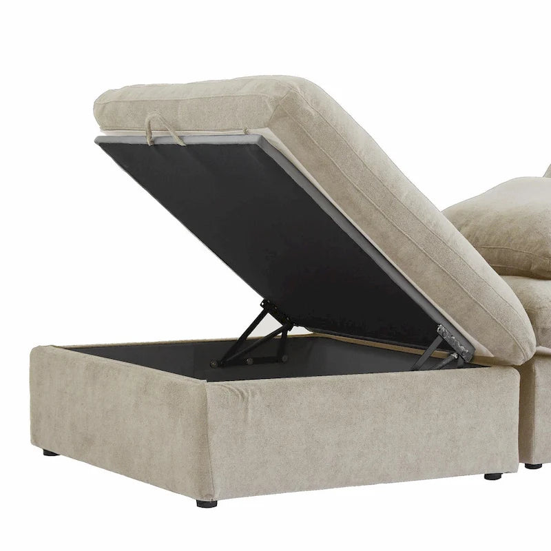 L Shape Couches for Living Room, Modern Modular Convertible Sectional Sofa Couch with Removable Cushion Covers