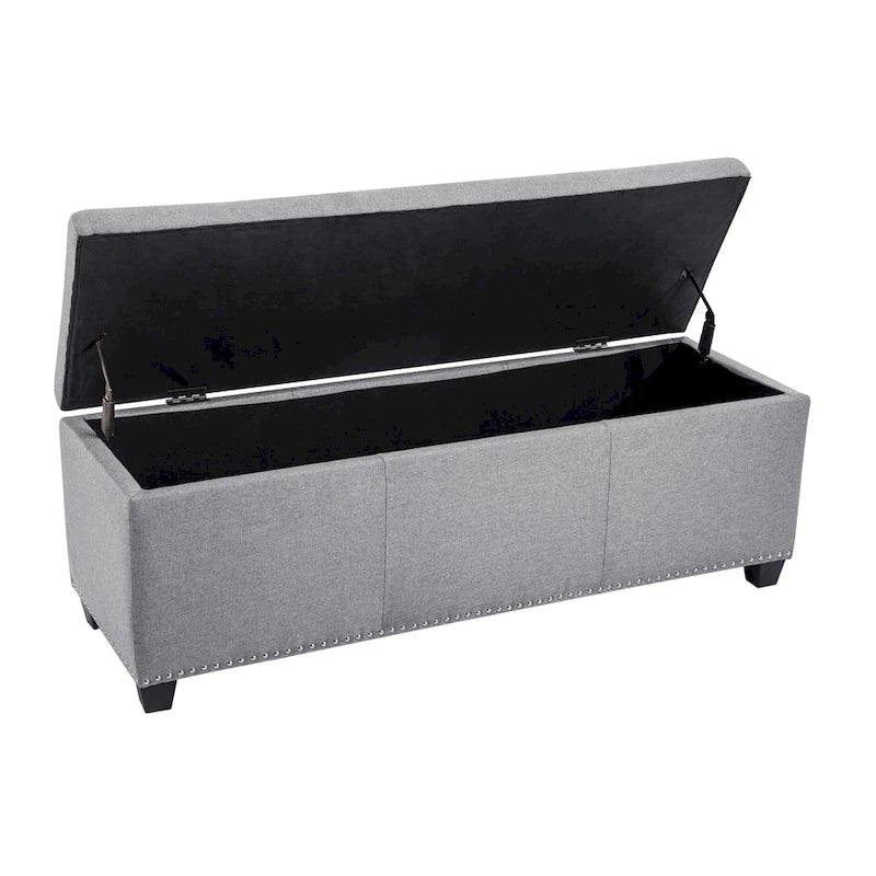 Porthos Home Hekla Fabric Upholstered Flip Top Storage Ottoman Bench