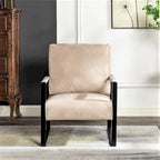 US Pride Furniture Hosam 25.4 PU/Microfiber Upholstery Metal Arms Chair