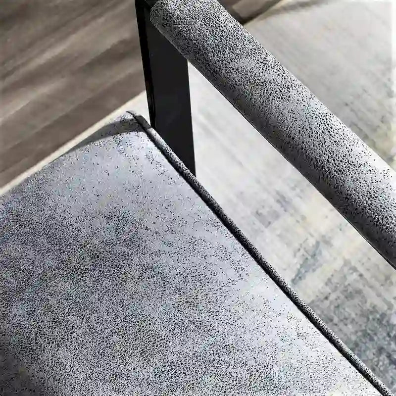 US Pride Furniture Hosam 25.4 PU/Microfiber Upholstery Metal Arms Chair