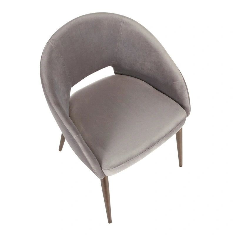 Carson Carrington Vika Upholstered Dining Chair with Copper Metal Legs