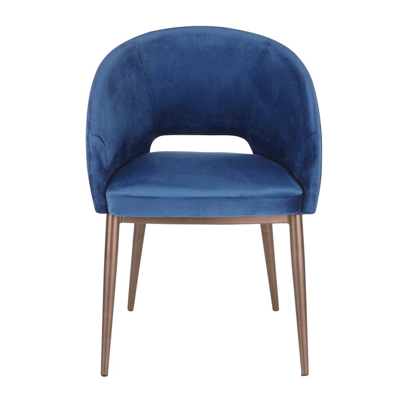 Carson Carrington Vika Upholstered Dining Chair with Copper Metal Legs