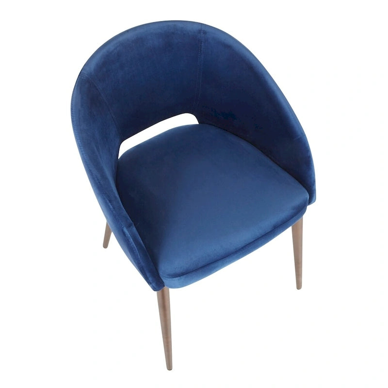 Carson Carrington Vika Upholstered Dining Chair with Copper Metal Legs