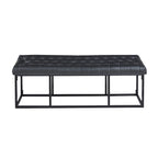 Porthos Home Ellie Faux Leather Accent Bench with Metal Frame Base