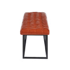 Porthos Home Ellie Faux Leather Accent Bench with Metal Frame Base