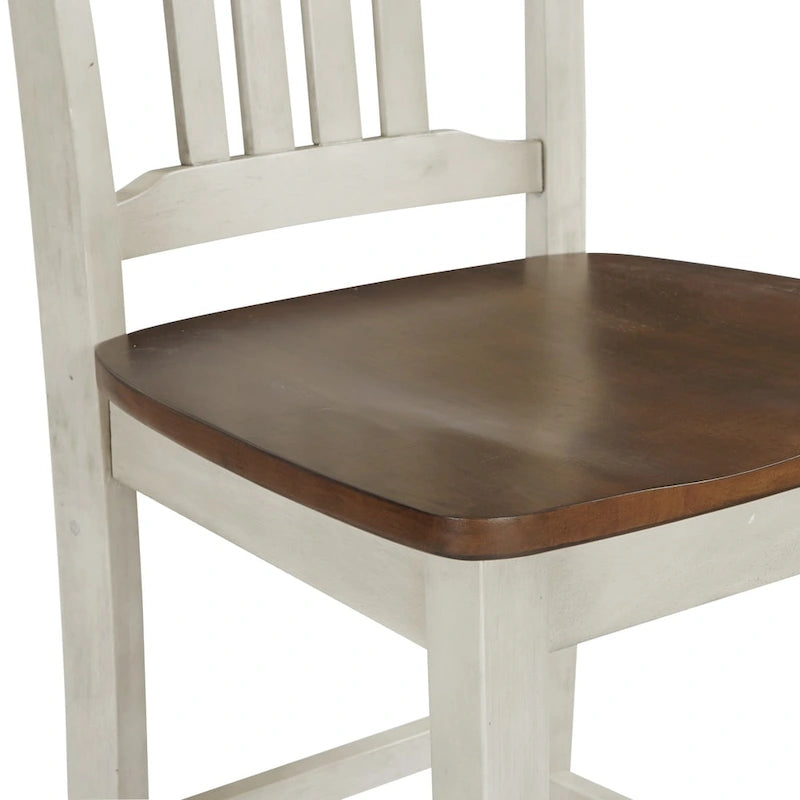 Simmons Antique White and Brown 5-piece Dining Set