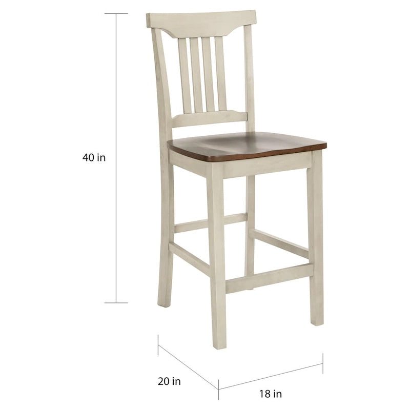 Simmons Antique White and Brown 5-piece Dining Set