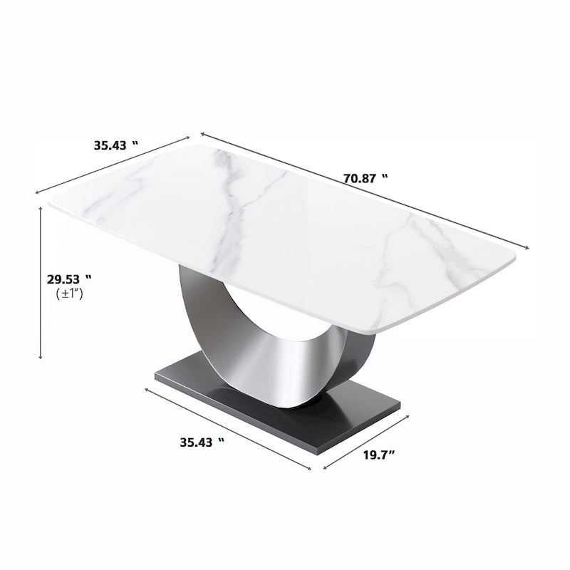 71 Modern Rectangular Sintered Stone Dining Table