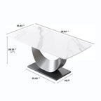 71 Modern Rectangular Sintered Stone Dining Table