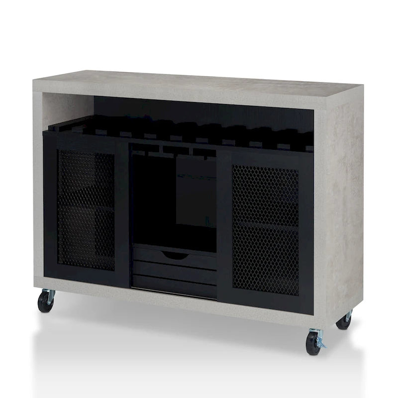 Furniture of America Sene Contemporary 4-shelf Rolling Buffet