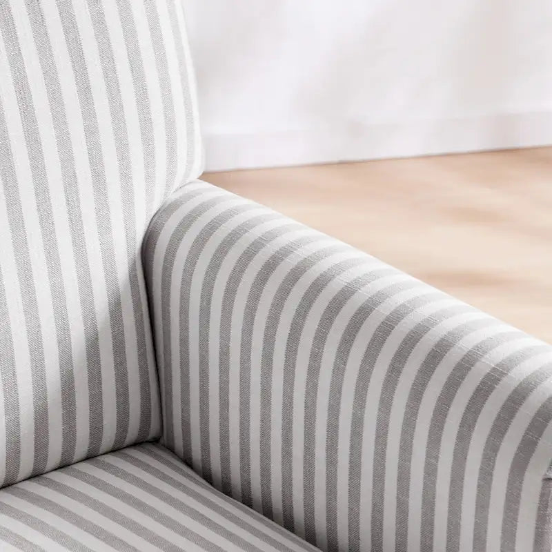 Upholstered Accent Sofa Linen Club Chair with Legs for Living Room