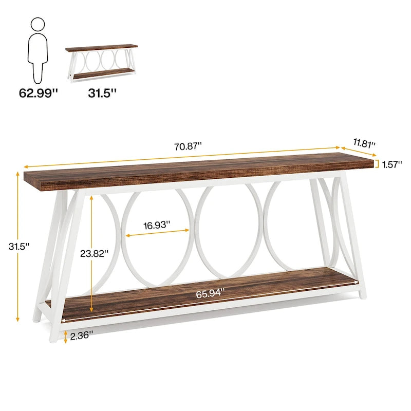 70.9 inch Extra Long Console Table Sofa Accent Table for Living Room