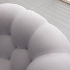 2-Seat Bubble Curved Lazy Sofa Honeycomb Shaped with 3D Textile Fabric for Living Room Salon Apartment