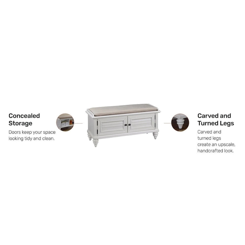 Bermuda Upholstered Storage Bench by Homestyles