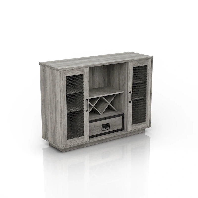 DH BASIC Industrial 7-shelf Buffet with Wine Bottle Storage by Denhour