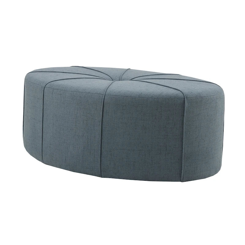 Madison Park Aberdeen Upholstered Tufted Oval Oversized Ottoman