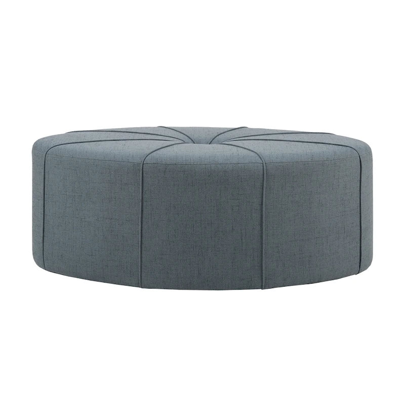 Madison Park Aberdeen Upholstered Tufted Oval Oversized Ottoman