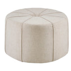 Madison Park Aberdeen Upholstered Tufted Oval Oversized Ottoman