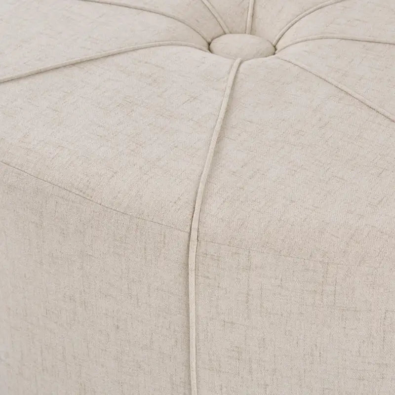 Madison Park Aberdeen Upholstered Tufted Oval Oversized Ottoman