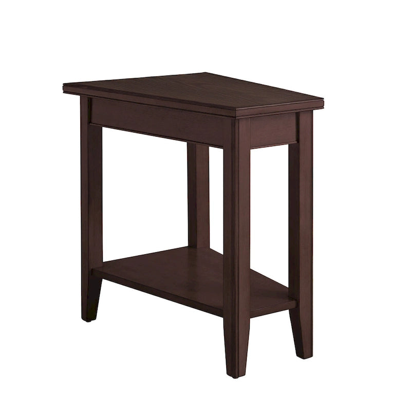 Leick Home Laurent Recliner Wedge Table with Shelf