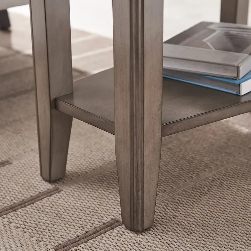 Leick Home Laurent Recliner Wedge Table with Shelf
