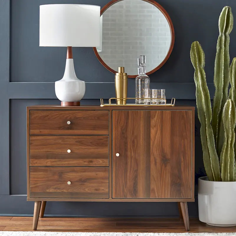 Carson Carrington Horsens 3-Drawer Mid-Century Modern Buffet/Sideboard