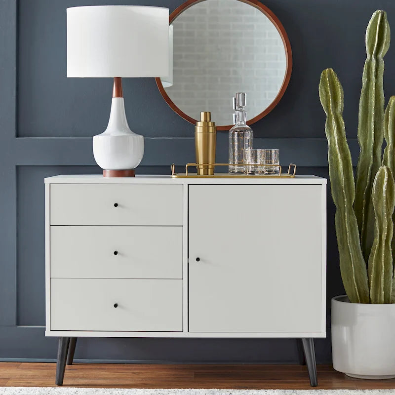 Carson Carrington Horsens 3-Drawer Mid-Century Modern Buffet/Sideboard