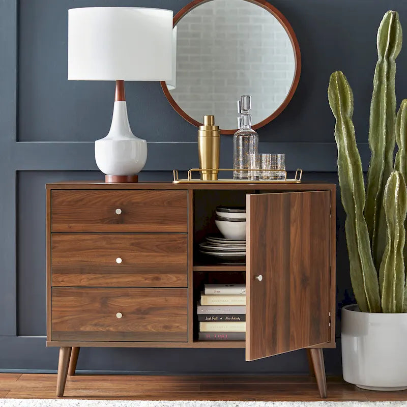 Carson Carrington Horsens 3-Drawer Mid-Century Modern Buffet/Sideboard