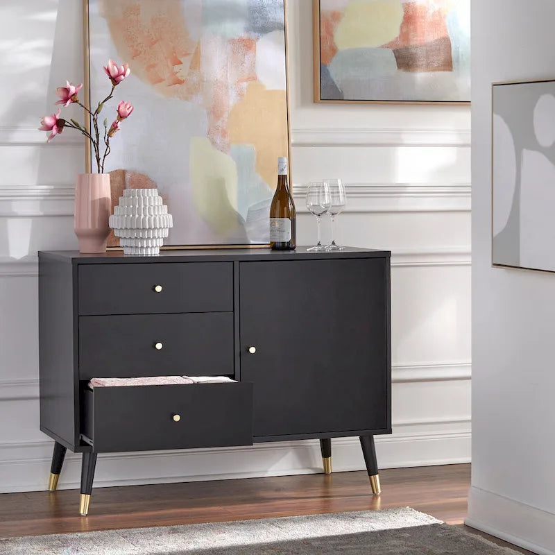 Carson Carrington Horsens 3-Drawer Mid-Century Modern Buffet/Sideboard
