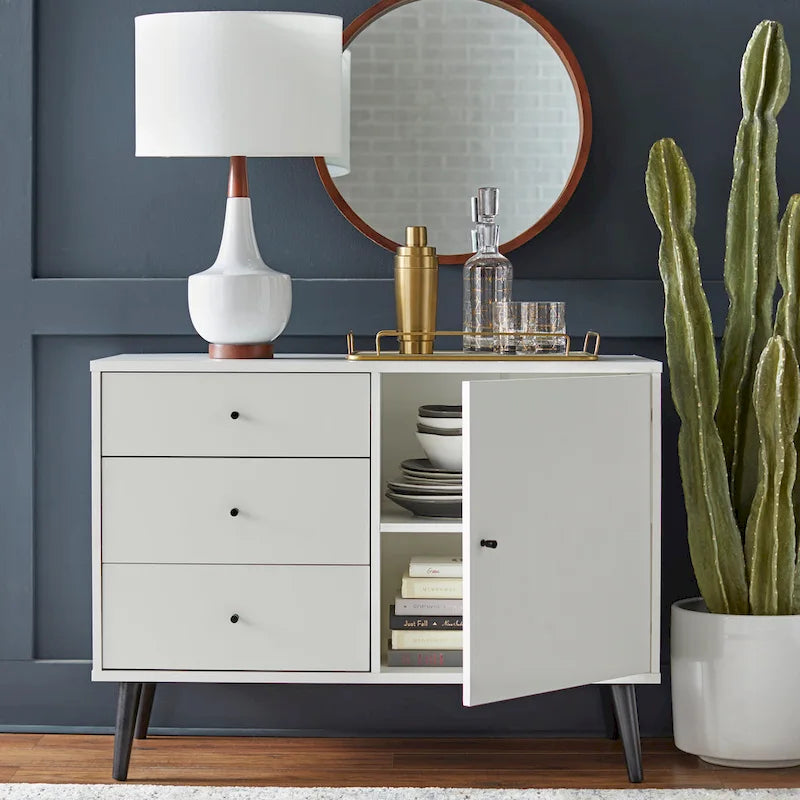 Carson Carrington Horsens 3-Drawer Mid-Century Modern Buffet/Sideboard