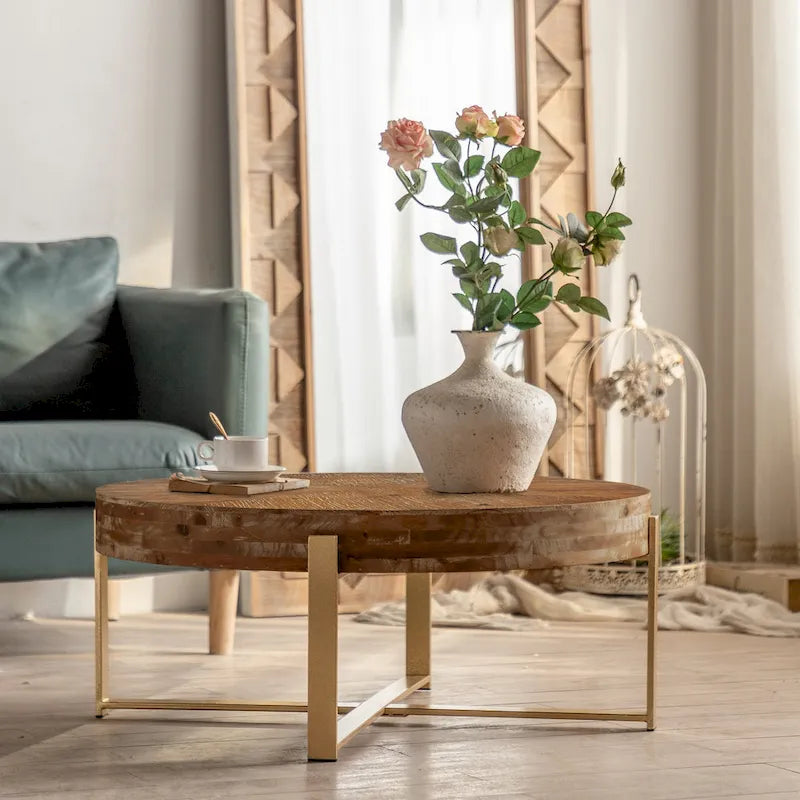 31.29 Modern Retro Splicing Round Coffee Table