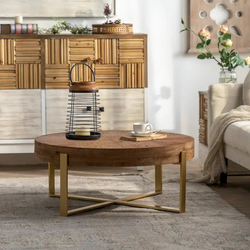 31.29 Modern Retro Splicing Round Coffee Table