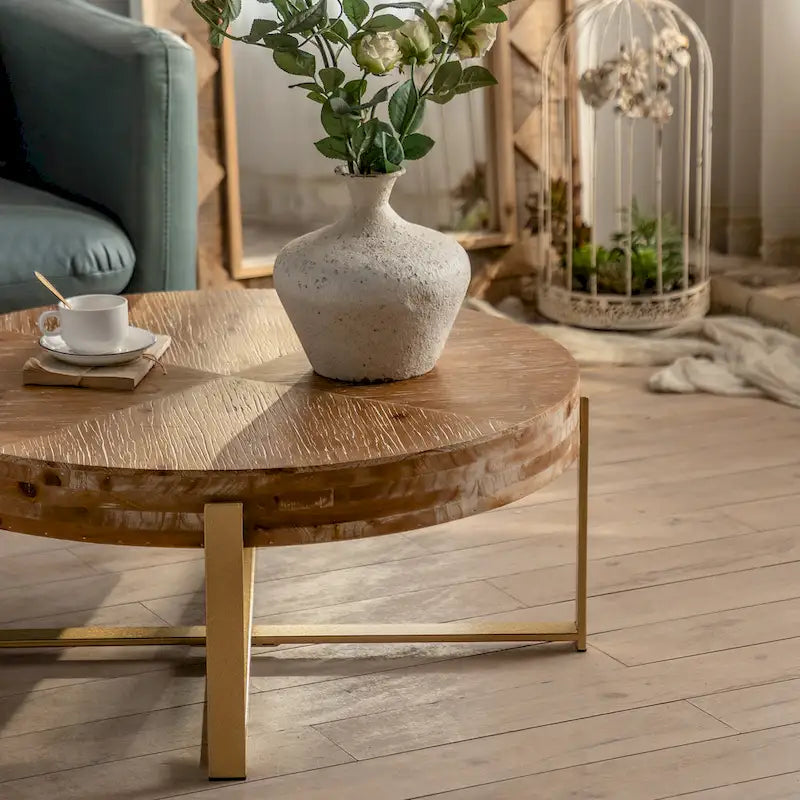 31.29 Modern Retro Splicing Round Coffee Table