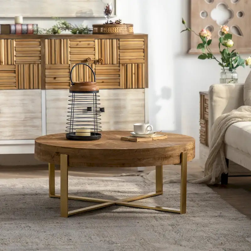 31.29 Modern Retro Splicing Round Coffee Table