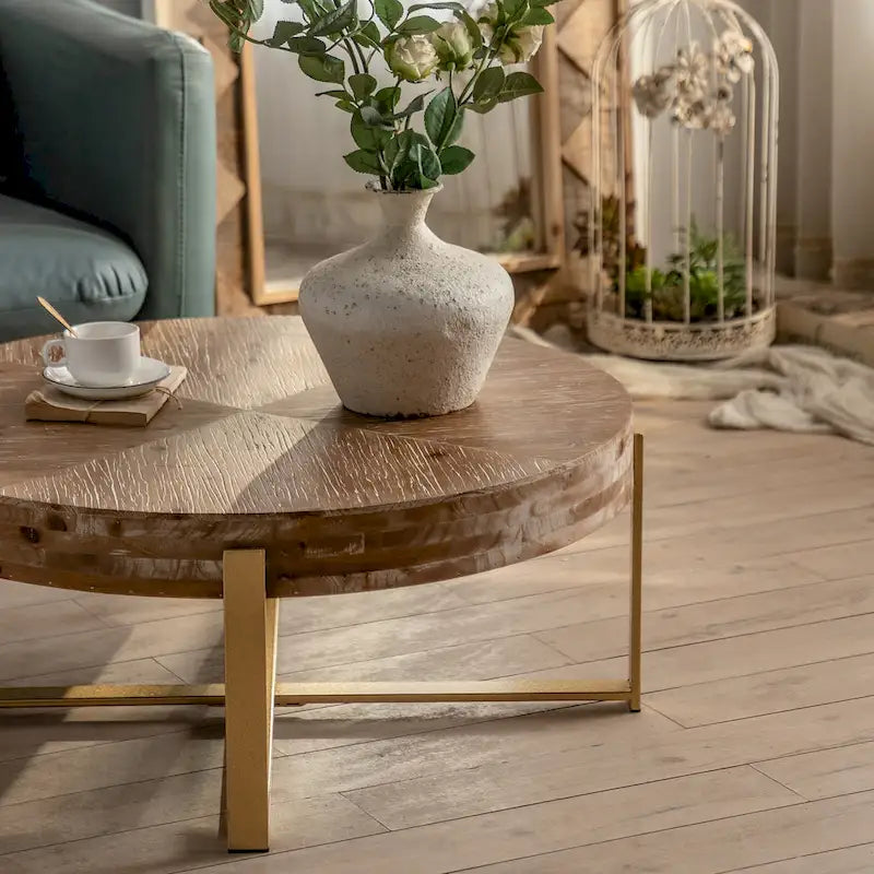 31.29 Modern Retro Splicing Round Coffee Table