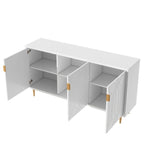 Media Entertainment Center, Console Table with Adjustable Shelves,Storage Sideboard Cabinet for Living Room