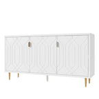 Media Entertainment Center, Console Table with Adjustable Shelves,Storage Sideboard Cabinet for Living Room