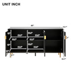 Media Entertainment Center, Console Table with Adjustable Shelves,Storage Sideboard Cabinet for Living Room