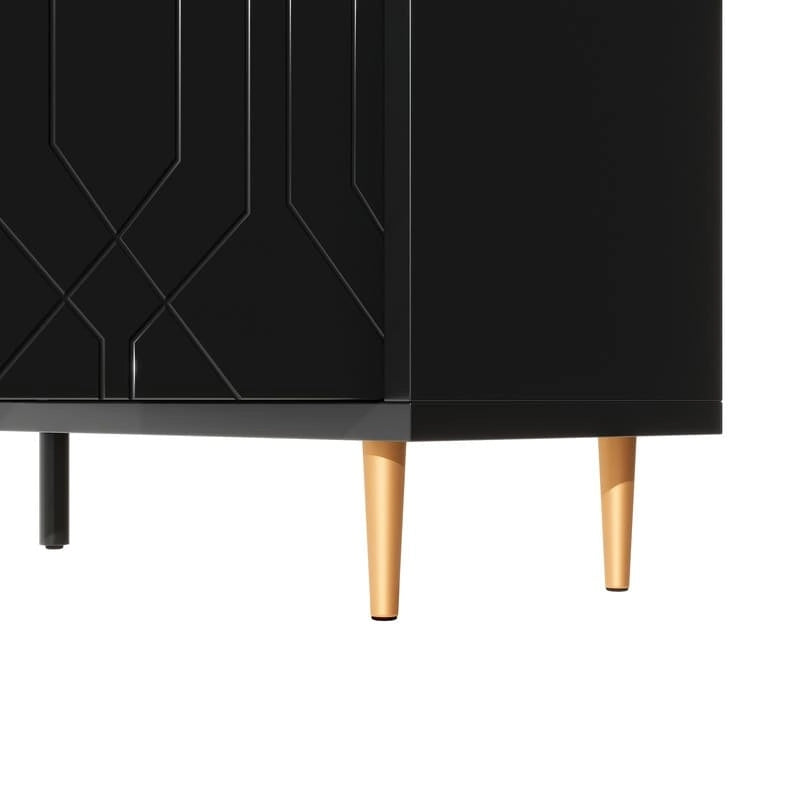 Media Entertainment Center, Console Table with Adjustable Shelves,Storage Sideboard Cabinet for Living Room