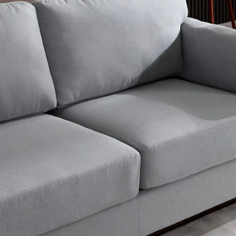 Morden Fort Modern Double Arm Sofa,Deep Seat Couch,Pillowed Back Cushions,Durable Upholstered Fabric