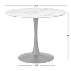 angelo:HOME Kavitt Mid-century Modern Velvet 5-piece Round Dining Set